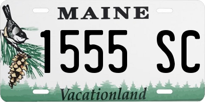 ME license plate 1555SC