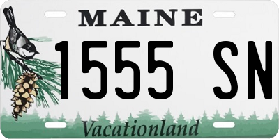 ME license plate 1555SN