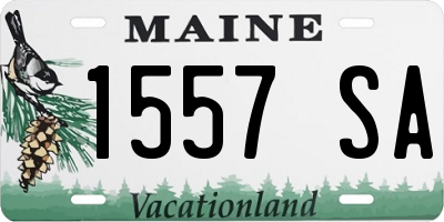 ME license plate 1557SA