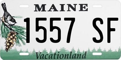 ME license plate 1557SF