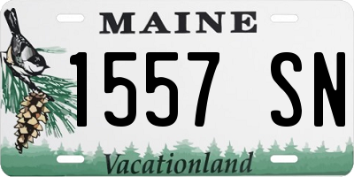 ME license plate 1557SN