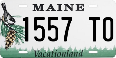 ME license plate 1557TO
