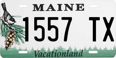 ME license plate 1557TX