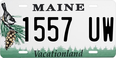 ME license plate 1557UW