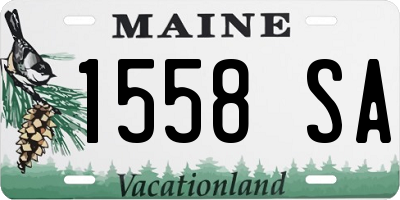 ME license plate 1558SA