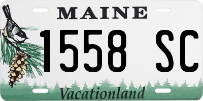 ME license plate 1558SC