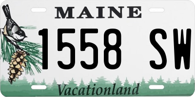 ME license plate 1558SW