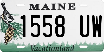 ME license plate 1558UW