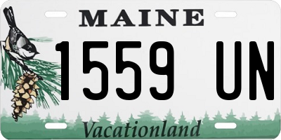 ME license plate 1559UN