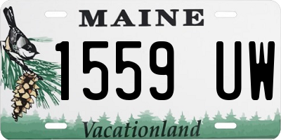 ME license plate 1559UW
