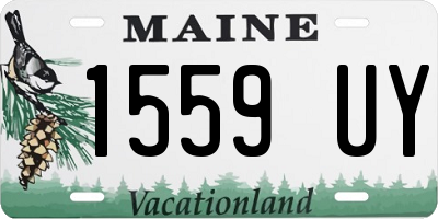 ME license plate 1559UY