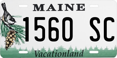 ME license plate 1560SC