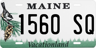 ME license plate 1560SQ