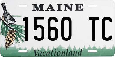 ME license plate 1560TC