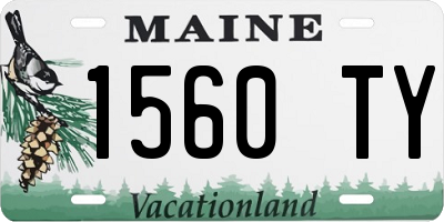 ME license plate 1560TY