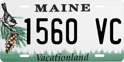 ME license plate 1560VC