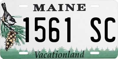 ME license plate 1561SC