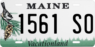 ME license plate 1561SO