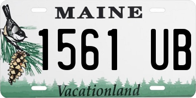 ME license plate 1561UB