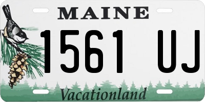 ME license plate 1561UJ