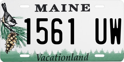 ME license plate 1561UW