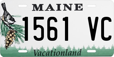 ME license plate 1561VC