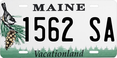 ME license plate 1562SA