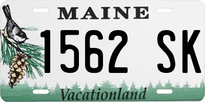 ME license plate 1562SK