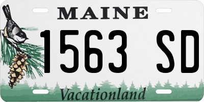 ME license plate 1563SD