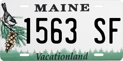 ME license plate 1563SF