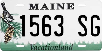 ME license plate 1563SG