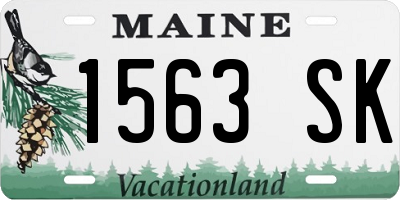 ME license plate 1563SK