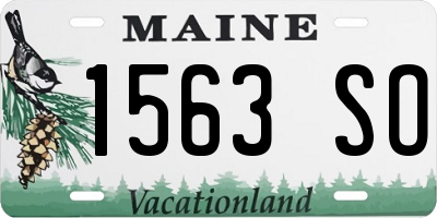 ME license plate 1563SO