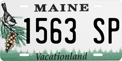 ME license plate 1563SP
