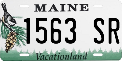 ME license plate 1563SR