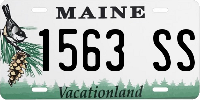 ME license plate 1563SS