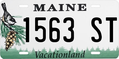 ME license plate 1563ST