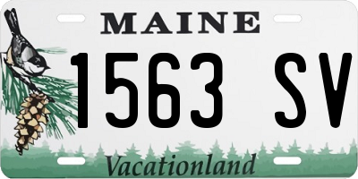 ME license plate 1563SV