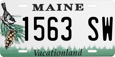 ME license plate 1563SW