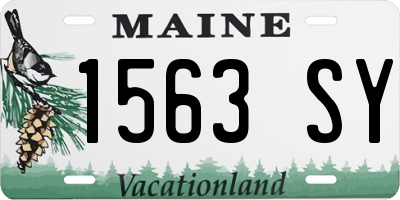 ME license plate 1563SY