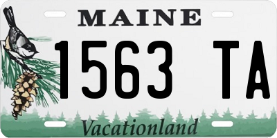 ME license plate 1563TA