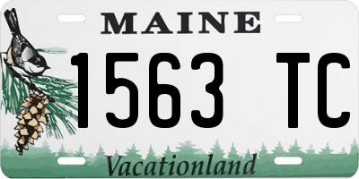 ME license plate 1563TC