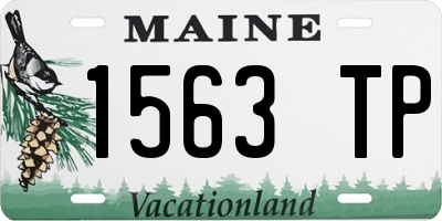 ME license plate 1563TP