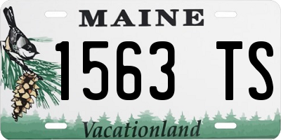 ME license plate 1563TS