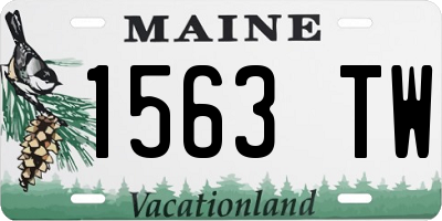 ME license plate 1563TW