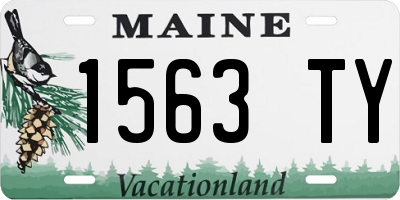 ME license plate 1563TY