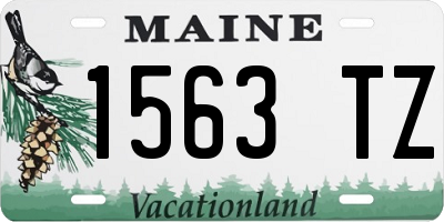 ME license plate 1563TZ