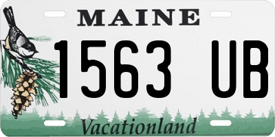 ME license plate 1563UB