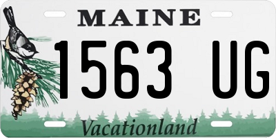 ME license plate 1563UG