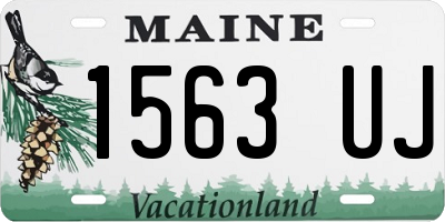 ME license plate 1563UJ